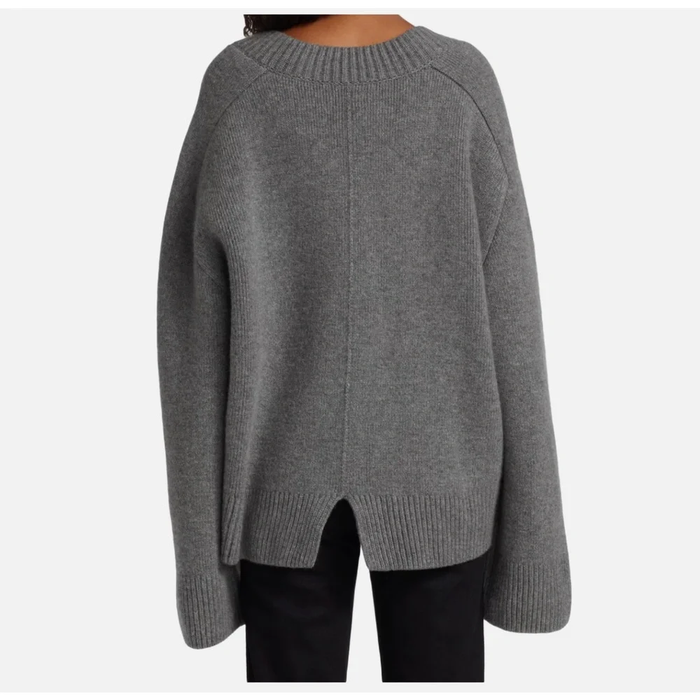 Khaite Isabelle Stone Gray Cashmere Sweater Size XS Authentic NEW W. TAGS $1680 - Picture 6 of 8